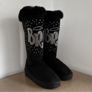 Dolls Kill x Bratz Black Faux Fur-Lined Women's Boots